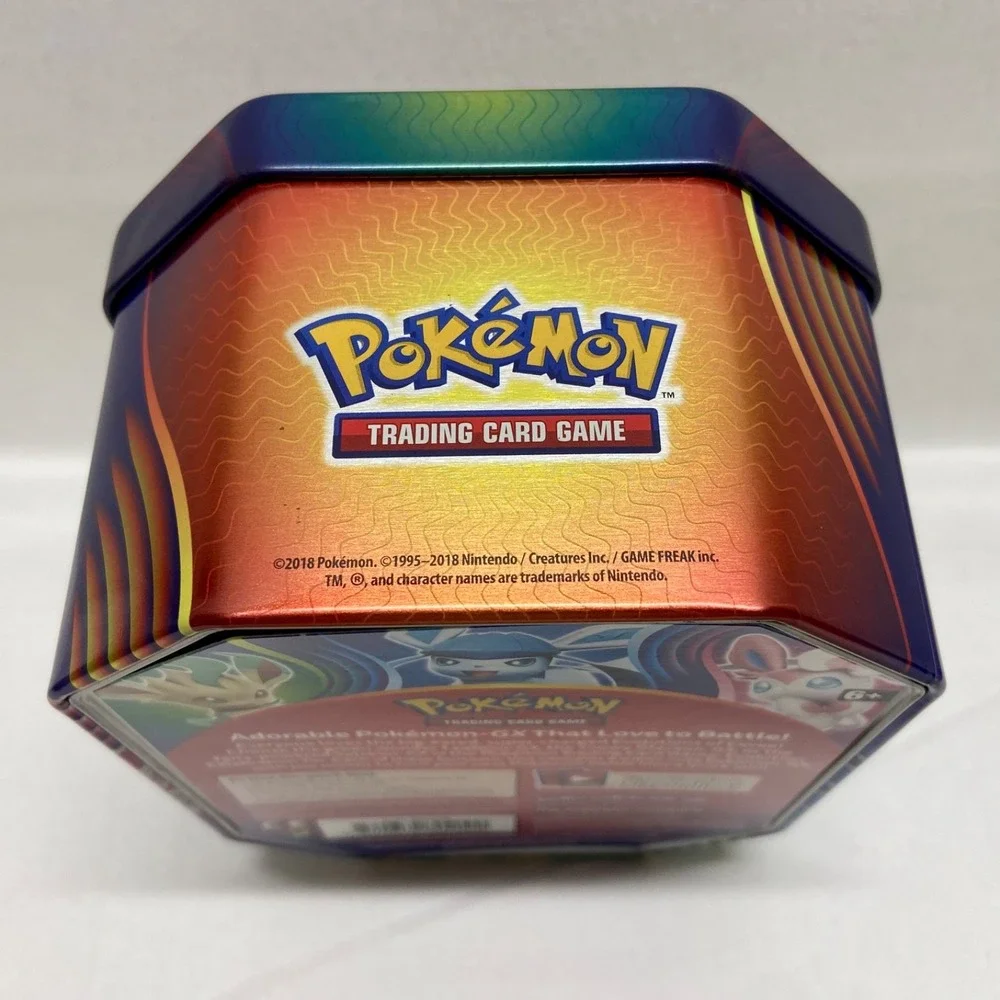 Pokémon TCG Tin 2018 Leafeon Glaceon Enpty Collector Card Case Only No Cards EUC
